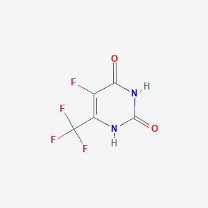 molecular formula C5H2F4N2O2 B3057193 5-Fluoro-6-(trifluoromethyl)pyrimidine-2,4(1H,3H)-dione CAS No. 774-17-4