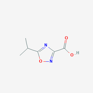 molecular formula C6H8N2O3 B3057200 5-Isopropyl-1,2,4-oxadiazole-3-carboxylic acid CAS No. 774511-34-1