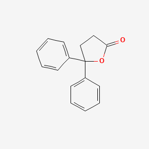 molecular formula C16H14O2 B3057202 4,4-Diphenylbutyrolactone CAS No. 7746-94-3