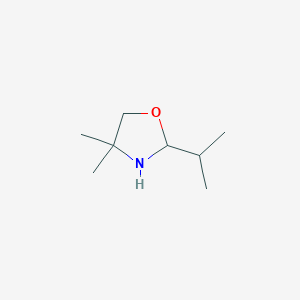 molecular formula C8H17NO B3057204 4,4-Dimethyl-2-(propan-2-yl)-1,3-oxazolidine CAS No. 77472-23-2