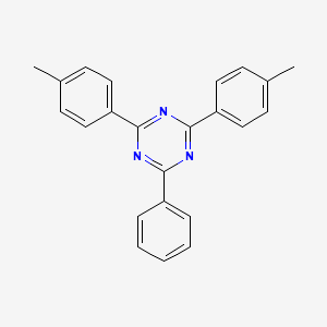 molecular formula C23H19N3 B3057206 2,4-Bis(4-methylphenyl)-6-phenyl-1,3,5-triazine CAS No. 7753-06-2
