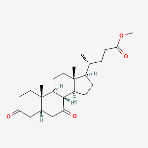 molecular formula C25H38O4 B3057207 5beta-Cholanic acid 3,7-dione methyl ester CAS No. 7753-72-2
