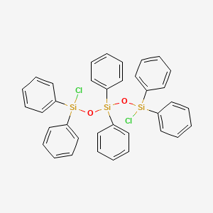 molecular formula C36H30Cl2O2Si3 B3057209 1,5-Dichloro-1,1,3,3,5,5-hexaphenyltrisiloxane CAS No. 7756-88-9