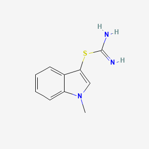 molecular formula C10H11N3S B3057213 1-Methyl-1H-indol-3-yl carbamimidothioate CAS No. 776253-96-4