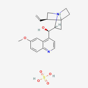 molecular formula C20H26N2O6S B3057222 (8alpha,9R)-6'-Methoxycinchonan-9-ol, salt with sulphuric acid CAS No. 7778-93-0