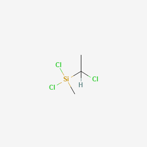 molecular formula C3H7Cl3Si B3057233 Silane, dichloro(1-chloroethyl)methyl- CAS No. 7787-84-0