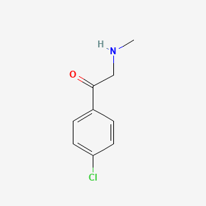 molecular formula C9H10ClNO B3057238 Ethanone, 1-(4-chlorophenyl)-2-(methylamino)- CAS No. 77914-62-6