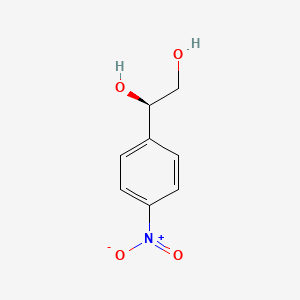 molecular formula C8H9NO4 B3057242 (1R)-1-(4-nitrophenyl)ethane-1,2-diol CAS No. 77977-74-3