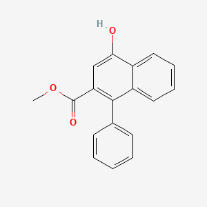 molecular formula C18H14O3 B3057260 Methyl 4-hydroxy-1-phenylnaphthalene-2-carboxylate CAS No. 78250-29-0