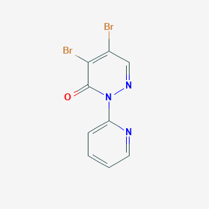 molecular formula C9H5Br2N3O B3057268 4,5-Dibromo-2-(pyridin-2-YL)pyridazin-3(2H)-one CAS No. 78389-21-6