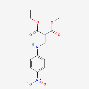 molecular formula C14H16N2O6 B3057281 Diethyl 2-[(4-nitroanilino)methylidene]propanedioate CAS No. 78596-42-6