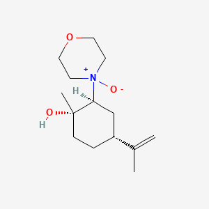 molecular formula C14H25NO3 B3057302 环己醇，1-甲基-4-(1-甲基乙烯基)-2-(4-氧化-4-吗啉基)-，(1S,2S,4R)- CAS No. 790220-87-0