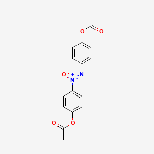 molecular formula C16H14N2O5 B3057303 4-{(z)-[4-(乙酰氧基)苯基]-nno-偶氮氧基}苯基乙酸酯 CAS No. 79030-44-7