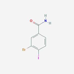 molecular formula C7H5BrINO B3057310 3-溴-4-碘苯甲酰胺 CAS No. 791137-23-0