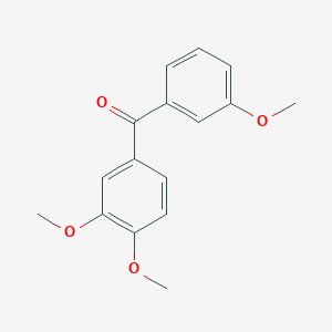 molecular formula C16H16O4 B3057317 Methanone, (3,4-dimethoxyphenyl)(3-methoxyphenyl)- CAS No. 792-57-4