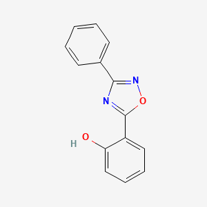 molecular formula C14H10N2O2 B3057329 5-(2-Hydroxyphenyl)-3-phenyl-1,2,4-oxadiazole CAS No. 79349-24-9