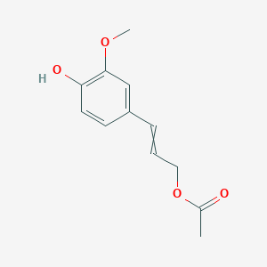 molecular formula C12H14O4 B3057336 3-(4-羟基-3-甲氧基苯基)丙-2-EN-1-基乙酸酯 CAS No. 79440-81-6