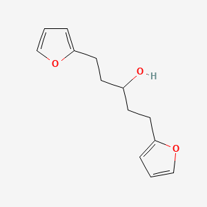 molecular formula C13H16O3 B3057340 1,5-Bis(furan-2-yl)pentan-3-ol CAS No. 79461-31-7