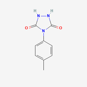 molecular formula C9H9N3O2 B3057343 4-(4-Methylphenyl)-1,2,4-triazolidine-3,5-dione CAS No. 79491-05-7