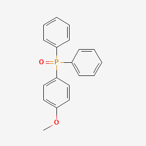 molecular formula C19H17O2P B3057344 Phosphine oxide, (4-methoxyphenyl)diphenyl- CAS No. 795-44-8