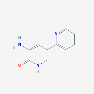 molecular formula C10H9N3O B3057356 5'-Amino-[2,3'-bipyridin]-6'(1'H)-one CAS No. 79611-45-3