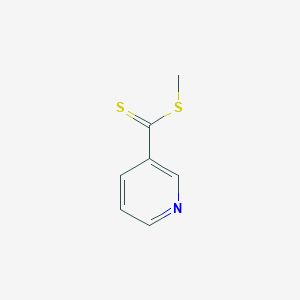 molecular formula C7H7NS2 B3057358 3-吡啶甲酸二硫代酯，甲酯 CAS No. 79639-82-0