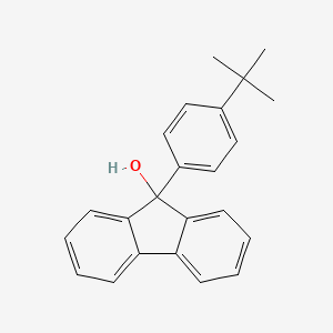 molecular formula C23H22O B3057361 9H-Fluoren-9-ol, 9-[4-(1,1-dimethylethyl)phenyl]- CAS No. 79653-82-0