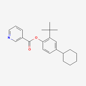 3-Pyridinecarboxylic acid, 4-cyclohexyl-2-(1,1-dimethylethyl)phenyl ester