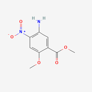 molecular formula C9H10N2O5 B3057373 Methyl 5-amino-2-methoxy-4-nitrobenzoate CAS No. 79893-21-3