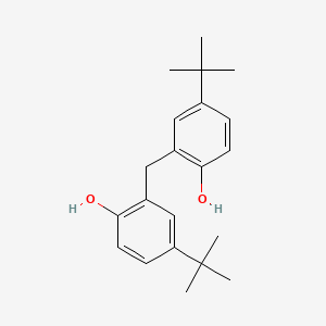 molecular formula C21H28O2 B3057375 2,2'-亚甲基双(4-叔丁基苯酚) CAS No. 799-13-3