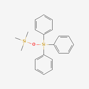 molecular formula C21H24OSi2 B3057376 1,1,1-Trimethyl-3,3,3-triphenyldisiloxane CAS No. 799-53-1