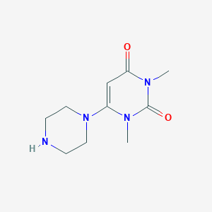 molecular formula C10H16N4O2 B3057400 1,3-Dimethyl-6-(piperazin-1-yl)-1,2,3,4-tetrahydropyrimidine-2,4-dione CAS No. 80210-72-6