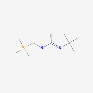 molecular formula C10H24N2Si B3057412 N-Methyl-N-trimethylsilylmethyl-N'-tert-butylformamidine CAS No. 80376-66-5