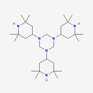 molecular formula C30H60N6 B3057418 Hexahydro-1,3,5-tris(2,2,6,6-tetramethyl-4-piperidyl)-1,3,5-triazine CAS No. 80458-17-9