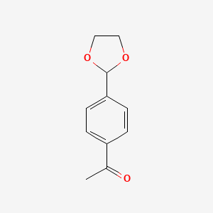 molecular formula C11H12O3 B3057421 1-(4-(1,3-Dioxolan-2-yl)phenyl)ethanone CAS No. 80463-23-6