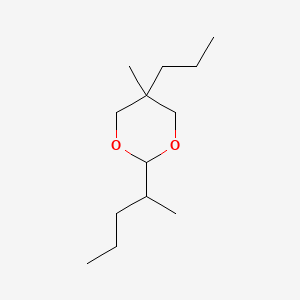 molecular formula C13H26O2 B3057423 5-Methyl-2-(1-methylbutyl)-5-propyl-1,3-dioxane CAS No. 80480-24-6