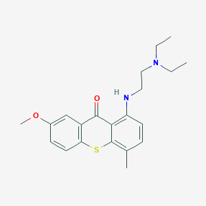 molecular formula C21H26N2O2S B3057433 1-(2-Diethylaminoethylamino)-7-methoxy-4-methyl-thioxanthen-9-one CAS No. 80568-56-5