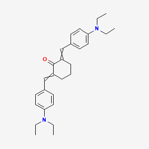 molecular formula C28H36N2O B3057438 2,6-Bis[[4-(diethylamino)phenyl]methylidene]cyclohexan-1-one CAS No. 80601-02-1