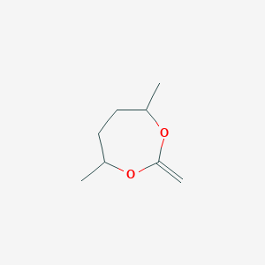 molecular formula C8H14O2 B3057439 4,7-Dimethyl-2-methylidene-1,3-dioxepane CAS No. 80649-13-4