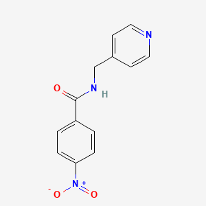 molecular formula C13H11N3O3 B3057452 4-nitro-N-(pyridin-4-ylmethyl)benzamide CAS No. 80819-02-9
