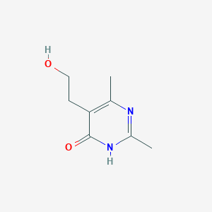 molecular formula C8H12N2O2 B3057473 5-(2-hydroxyethyl)-2,6-dimethyl-1H-pyrimidin-4-one CAS No. 81172-05-6