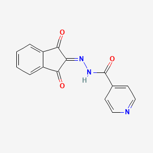 molecular formula C15H9N3O3 B3057478 N-[(1,3-二氧代茚-2-亚胺)氨基]吡啶-4-甲酰胺 CAS No. 81253-04-5