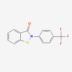 molecular formula C14H8F3NOSe B3057506 1,2-Benzisoselenazol-3(2H)-one, 2-(4-(trifluoromethyl)phenyl)- CAS No. 81744-13-0