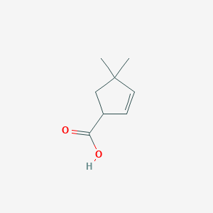 molecular formula C8H12O2 B3057510 4,4-Dimethylcyclopent-2-ene-1-carboxylic acid CAS No. 81888-03-1