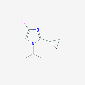 molecular formula C9H13IN2 B3057549 1H-Imidazole, 2-cyclopropyl-4-iodo-1-(1-methylethyl)- CAS No. 824431-88-1