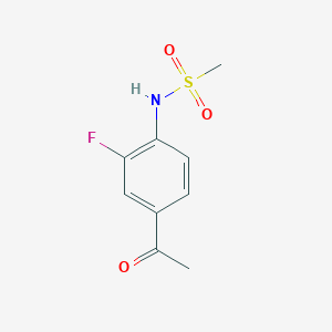 molecular formula C9H10FNO3S B3057556 N-(4-乙酰基-2-氟苯基)甲磺酰胺 CAS No. 824937-50-0