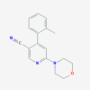 molecular formula C17H17N3O B3057566 5-氰基-4-(2-甲苯基)-2-(4-吗啉基)吡啶 CAS No. 825638-01-5