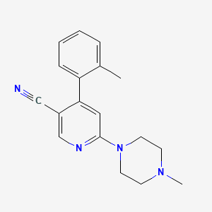 B3057567 6-(4-Methyl-piperazin-1-yl)-4-o-tolyl-nicotinonitrile CAS No. 825638-02-6