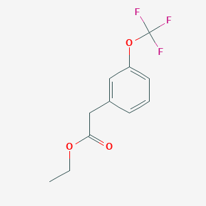 molecular formula C11H11F3O3 B3057568 (3-Trifluoromethoxy-phenyl)-acetic acid ethyl ester CAS No. 825645-04-3