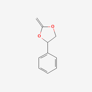 molecular formula C10H10O2 B3057571 1,3-二噁烷，2-亚甲基-4-苯基- CAS No. 82613-73-8